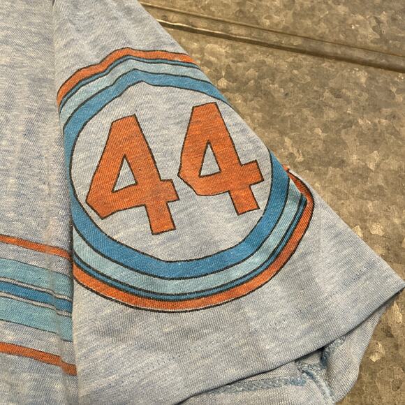 Vintage Goofy Baseball 44 Single Stitch V Neck Shirt Mens Large 90s Disney Thin - Picture 4 of 10